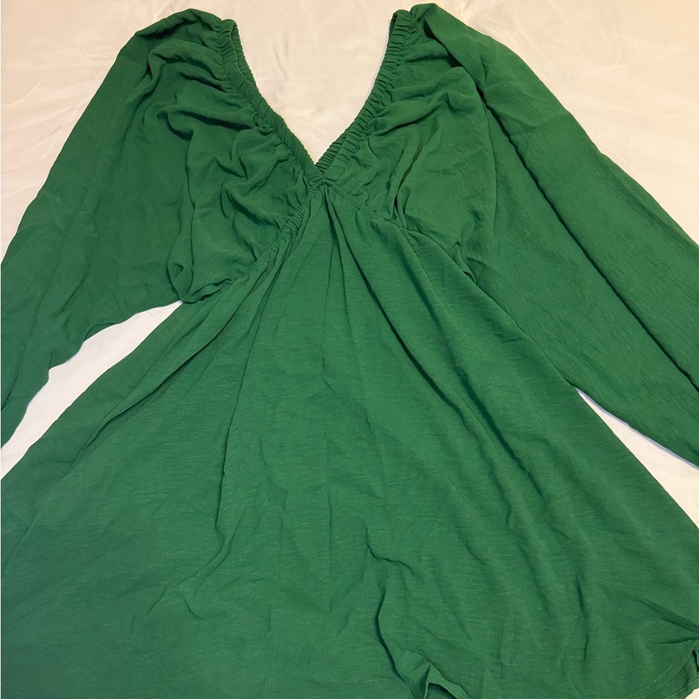 Green Long Sleeve Dress